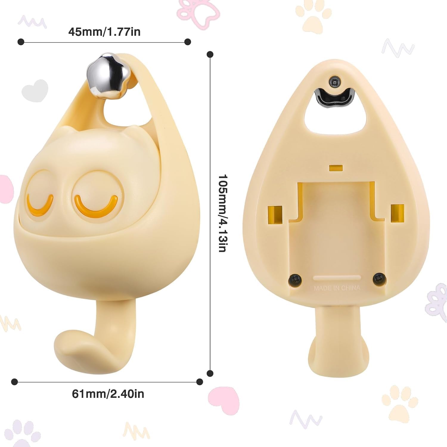 SkyShopy self Adhesive Coat Hook, Wink Cat Key Holder for Wall Cute Cat Hooks, Decorative Wall Hooks for Hanging Key, Towels, Scarf, Hats, Coat, Cloth, Bags, Cute Room Decor (1 Pcs) SkyShopy self Adhesive Coat Hook, Wink Cat Key Holder for Wall Cute Cat Hooks, Decorative Wall Hooks for Hanging Key, Towels, Scarf, Hats, Coat, Cloth, Bags, Cute Room Decor (1 Pcs)